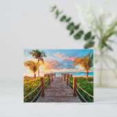 Blick auf den Strand Postkarte (Stehend Vorderseite)