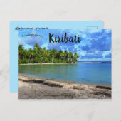 Blick auf den Strand von Butaritari Kiribati Postkarte (Vorne/Hinten)