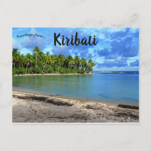 Blick auf den Strand von Butaritari Kiribati Postkarte
