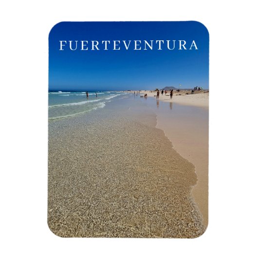 Blick auf den Strand von Fürteventura Kühlschrankm Magnet (Vertikal)