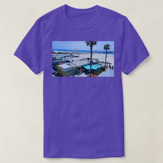 Blick auf den Strand von Hermosa T-Shirt (Design vorne)