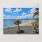 Blick auf den Strand von Lanzarote und die Wolken  Postkarte (Vorderseite)