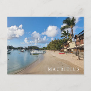 Blick auf den Strand von Mauritius Grand Baie auf  Postkarte