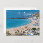 Blick auf den Strand von Tenerife Las Vistas Postkarte (Vorne/Hinten)
