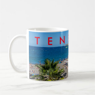Blick auf den Strand von Teneriffa Tasse