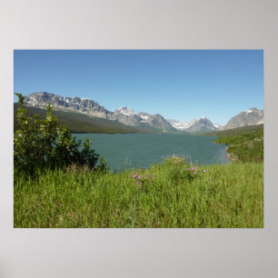 Blick auf den Swiftcurrent Lake im Glacier-Nationa Poster