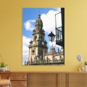 Blick auf den Uhrturm an der Ecke Leinwanddruck (Insitu (Wohnzimmer))