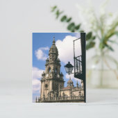 Blick auf den Uhrturm an der Ecke Postkarte (Stehend Vorderseite)