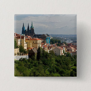 Blick auf den Veitsdom, Prag, Tschechien Button