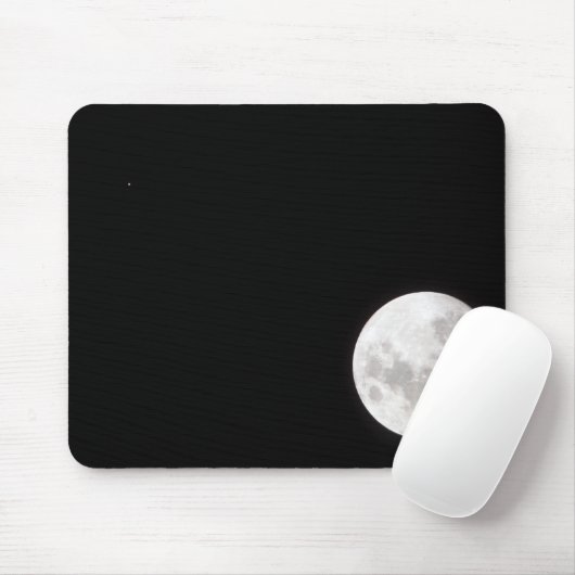 Blick auf den Vollmond, zeigt auch Mars Mousepad (Mit Mouse)