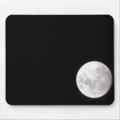 Blick auf den Vollmond, zeigt auch Mars Mousepad (Vorne)