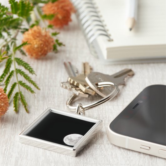 Blick auf den Vollmond, zeigt auch Mars Schlüsselanhänger (Seite)