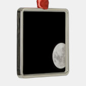 Blick auf den Vollmond, zeigt auch Mars Silbernes Ornament (Rechts)