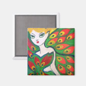 Blick auf den Wald Magnet (Vorderseite/Rückseite)