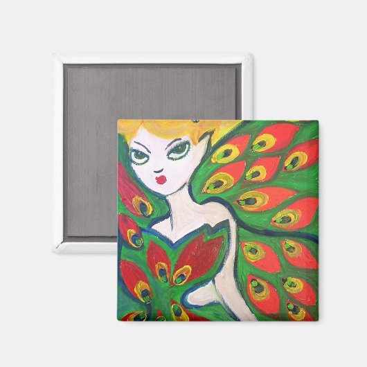 Blick auf den Wald Magnet (Vorderseite/Rückseite)