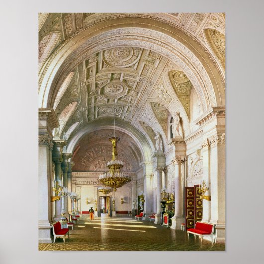 Blick auf den Weißen Saal im Winterpalast Poster (Vorne)