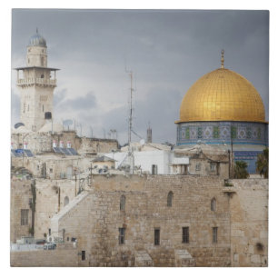 Blick auf den Western Wall Plaza, später Nachmitta Fliese