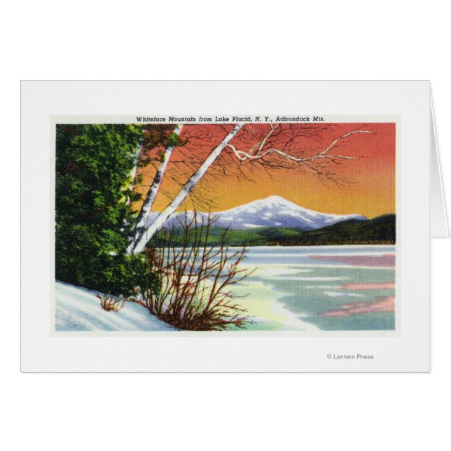 Blick auf den Whiteface Mountain vom Lake in (Vorderseite (Horizontal))