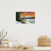 Blick auf den Whiteface Mountain vom Lake in Poster (Küche)
