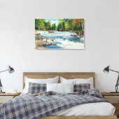 Blick auf den Wilden Cat River und die Jackson Fal Leinwanddruck (Insitu (Schlafzimmer))