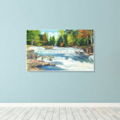 Blick auf den Wilden Cat River und die Jackson Fal Leinwanddruck (Insitu (Holzboden))