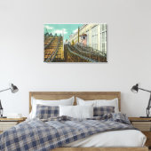 Blick auf die Achterbahnfahrt der Steeplechase Leinwanddruck (Insitu (Schlafzimmer))