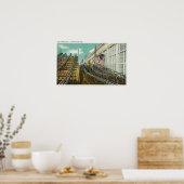 Blick auf die Achterbahnfahrt der Steeplechase Poster (Küche)