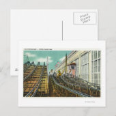 Blick auf die Achterbahnfahrt der Steeplechase Postkarte (Vorne/Hinten)