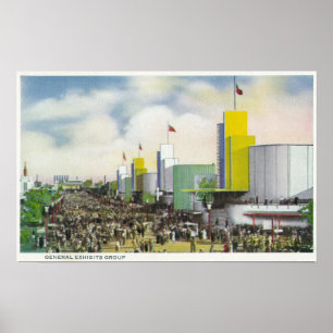 Blick auf die Allgemeine Ausstellungsgruppe Poster
