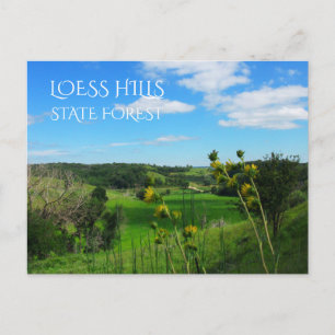 Blick auf die Aussicht, Loess Hills Staat Forest,  Postkarte