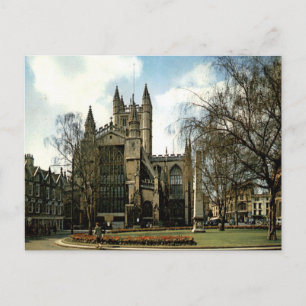 Blick auf die Bath Abbey im Vintage Somerset-Archi Postkarte