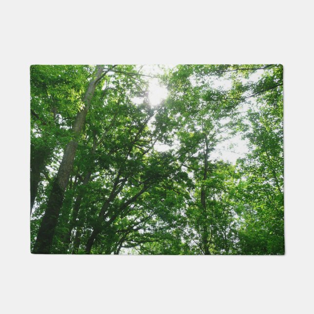 Blick auf die Bäume des Sommers Fußmatte (Vorderseite)