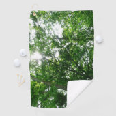 Blick auf die Bäume des Sommers Golfhandtuch (Insitu)