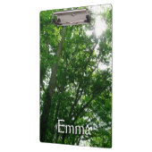 Blick auf die Bäume des Sommers Klemmbrett (Links)