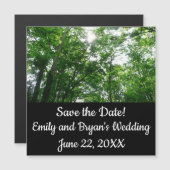 Blick auf die Bäume des Sommers Magnetkarte (Vorne/Hinten)