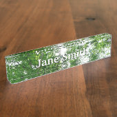 Blick auf die Bäume des Sommers Namensplakette (Seite)