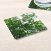 Blick auf die Bäume des Sommers Rechteckiger Pappuntersetzer (angewinkelt)