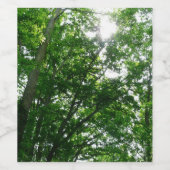 Blick auf die Bäume des Sommers Weinetikett (Einzelnes Label)