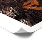 Blick auf die Baumstämme Poster (Ecke)