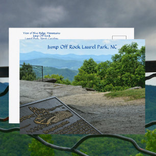 Blick auf die Blue Ridge Mountains Jump Off Rock N Postkarte
