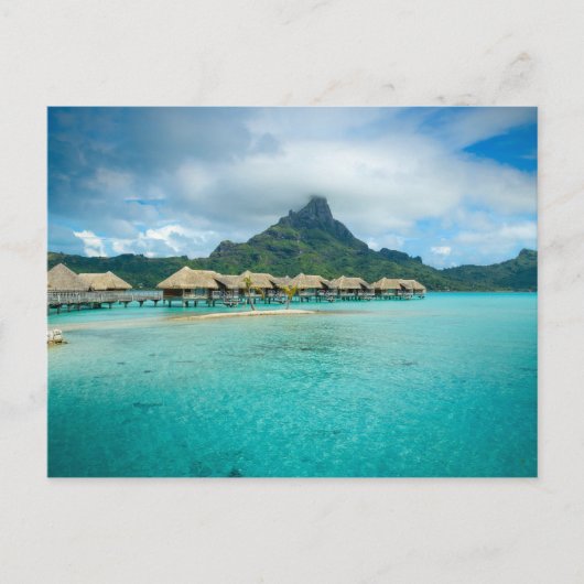 Blick auf die Bora Bora Insel Postkarte (Vorderseite)