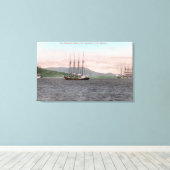 Blick auf die Bucht und den Berg Tamalpais Leinwanddruck (Insitu (Holzboden))