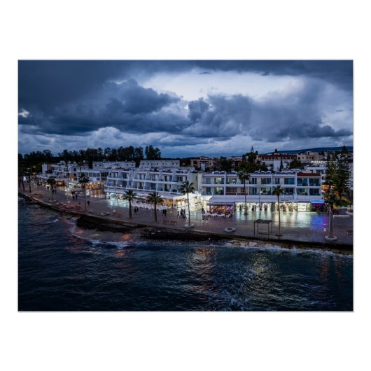 Blick auf die Bucht von Paphos Poster (Vorderseite)