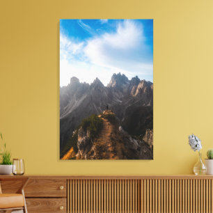 Blick auf die Cadini di Misurina in ihrer ganzen P Leinwanddruck