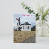Blick auf die Cardiff Bay Kirche Postkarte (Stehend Vorderseite)