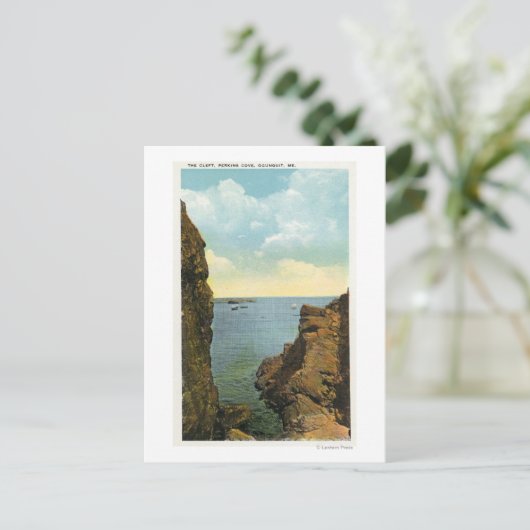 Blick auf die Cleft-Bucht von Perkins Postkarte (Stehend Vorderseite)
