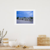 Blick auf die Dünen des Seaside Parks, August 2017 Poster (Küche)