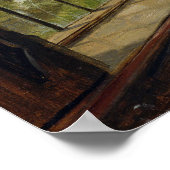 Blick auf die Elbe durch ein Fenster, 1838 Poster (Ecke)