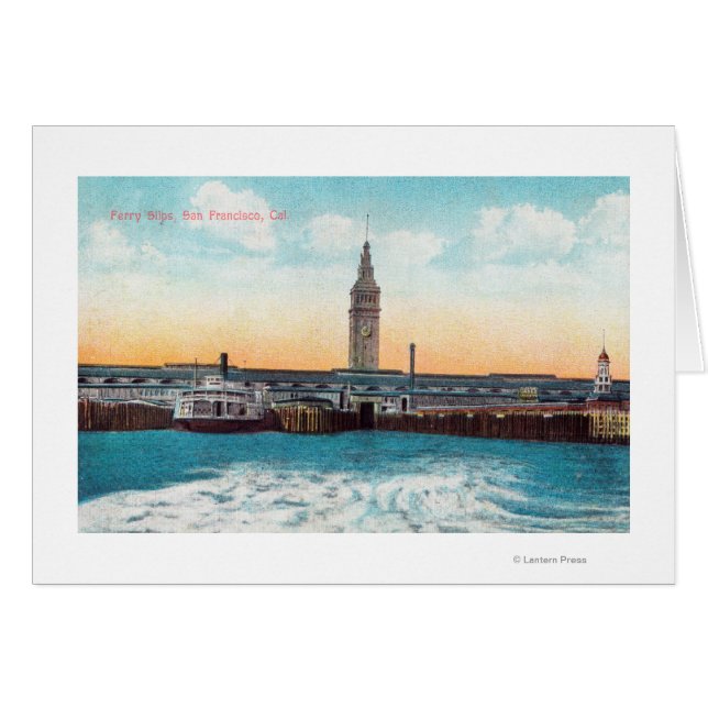 Blick auf die Fähre und den Turm (Vorderseite (Horizontal))
