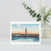 Blick auf die Fähre und den Turm Postkarte (Stehend Vorderseite)